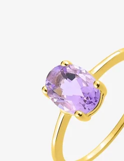 Bague en or jaune 750 ‰ avec améthyste SO OR