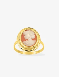 Bague en or jaune 375 ‰ et camée SO OR