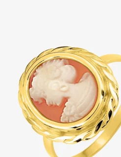 Bague en or jaune 375 ‰ et camée SO OR