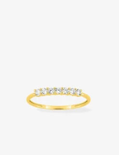 Bague en or jaune 375 ‰ et oxydes de zirconium SO OR