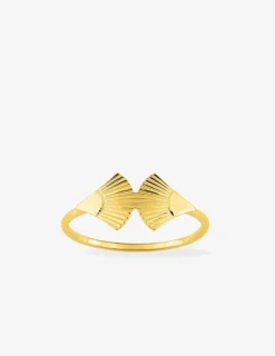Bague en or jaune 375 ‰ motif contemporain SO OR
