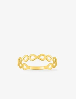 Bague en or jaune 375 ‰ motifs infinis SO OR