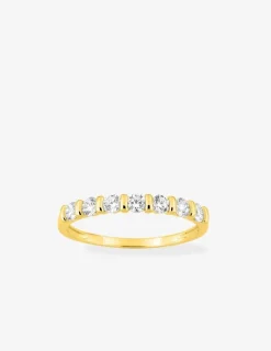 Bague en plaqué or avec oxydes de zirconium SO OR