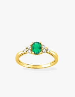 Bague en plaqué or avec oxydes de zirconium colorés SO OR