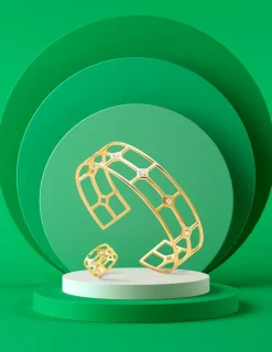 Bague en plaqué or avec oxydes de zirconium SO OR