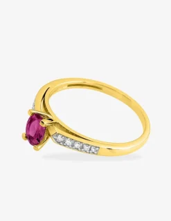 Bague en plaqué or avec oxydes de zirconium bicolores et rhodium SO OR
