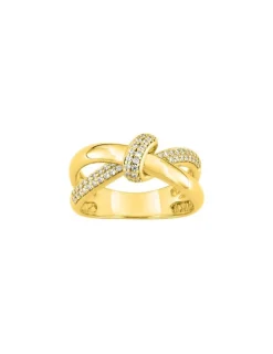 Bague en plaqué or et oxydes de zirconium SO OR