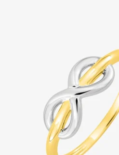 Bague en plaqué or et rhodium motif infini SO OR