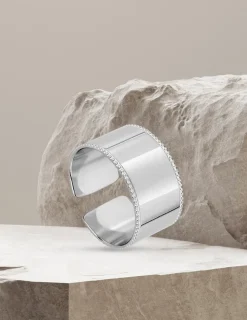 Bague fantaisie en acier  taille ajustable SO OR