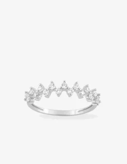 Bague fantaisie en or blanc 750 ‰ et oxyde de zirconium SO OR