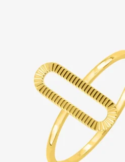 Bague fantaisie en or jaune 750 ‰, motif ovale SO OR