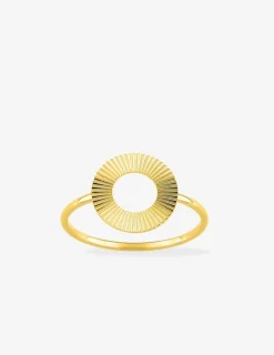 Bague fantaisie en or jaune 750 ‰, motif rond SO OR