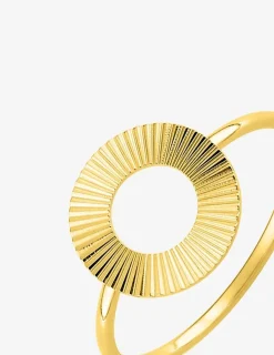 Bague fantaisie en or jaune 750 ‰, motif rond SO OR