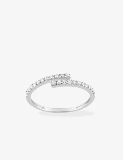 Bague fantaisie or blanc 375 ‰ oxyde de zirconium SO OR