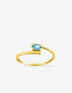 Bague fantaisie or jaune 375‰, topaze SO OR