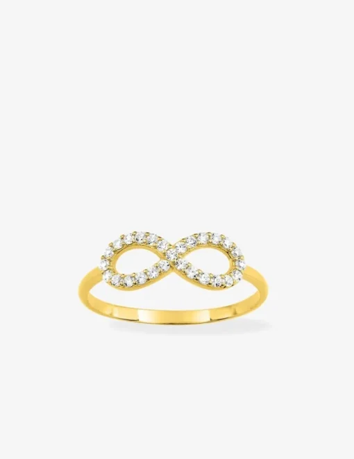 Bague fantaisie or jaune 375 ‰ oxyde de zirconium SO OR