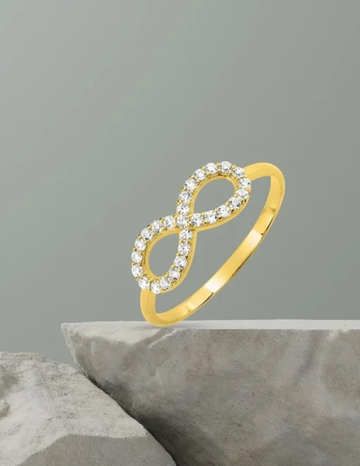 Bague fantaisie or jaune 375 ‰ oxyde de zirconium SO OR