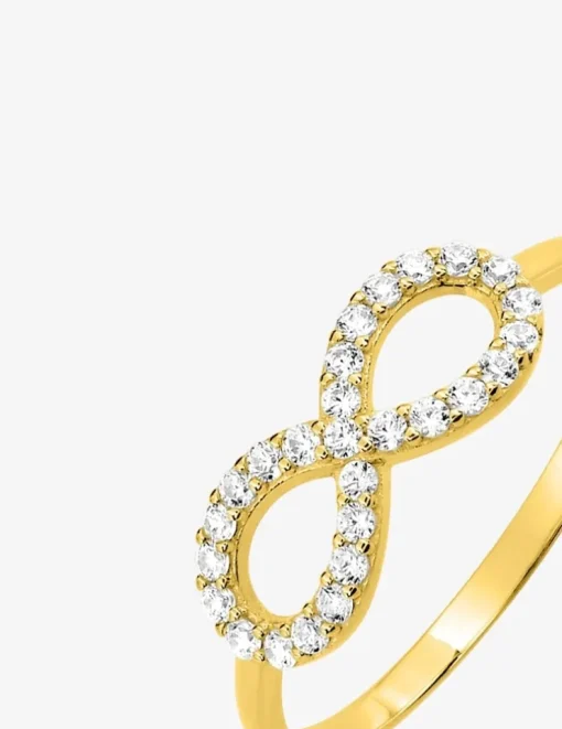 Bague fantaisie or jaune 375 ‰ oxyde de zirconium SO OR