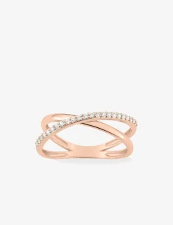 Bague fantaisie or rose 375‰ et oxyde de zirconium SO OR