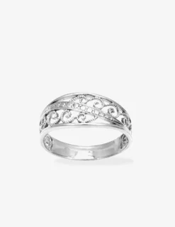 Bague filigrane argent rhodié 925 ‰ SO OR