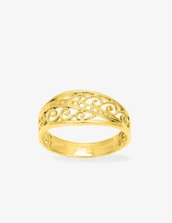Bague filigrane plaqué or SO OR