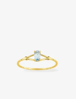 Bague fine aigue-marine SO OR