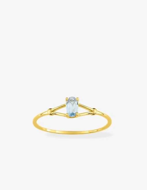 Bague fine aigue-marine SO OR