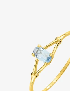 Bague fine aigue-marine SO OR