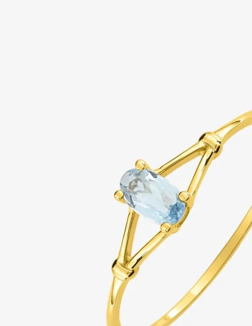 Bague fine aigue-marine SO OR