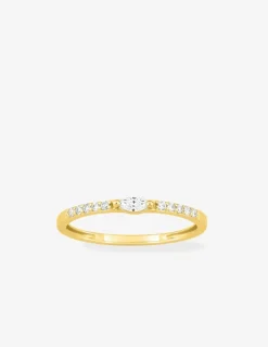 Bague fine Plaqué or & oxydes de zirconium SO OR