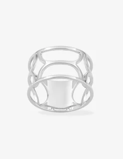 Bague graphique Argent 925‰ rhodié SO OR