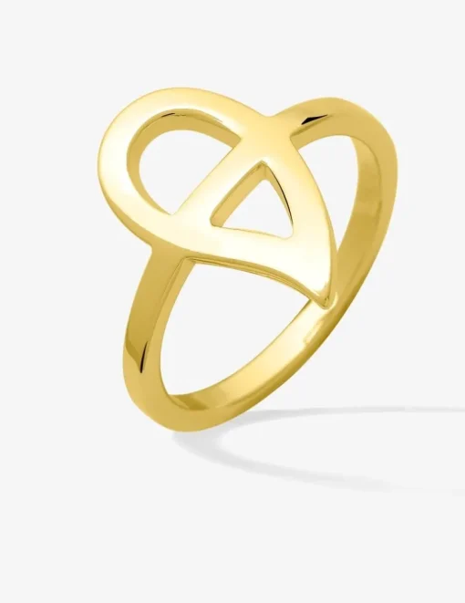 Bague Graphique plaqué or SO OR