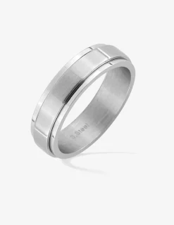 Bague grise en acier 6 mm SO OR