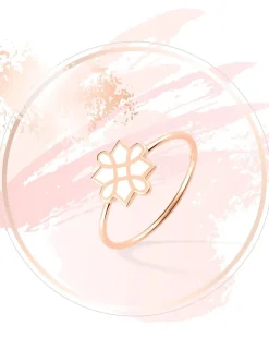 Bague Harmonie Or rose 375‰ et laque ivoire SO OR