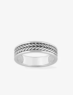 Bague homme en argent 925 ‰ rhodié et motif épis SO OR