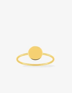 Bague jeton en or jaune 375 ‰ SO OR