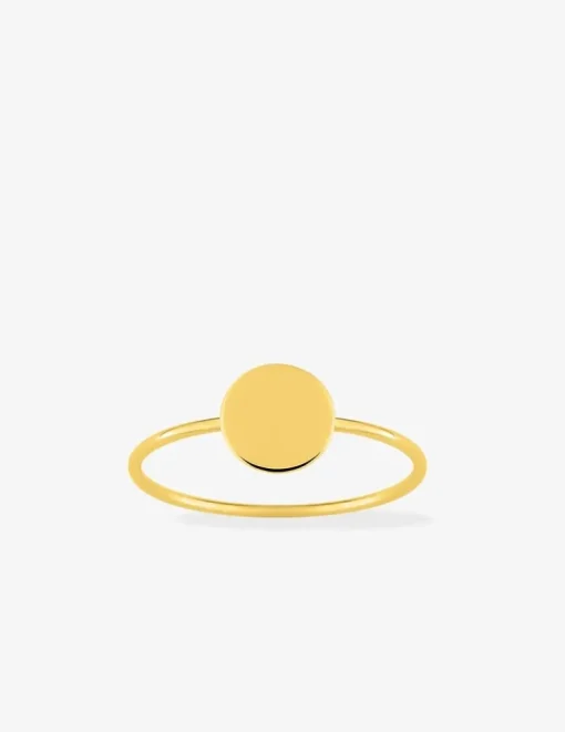 Bague jeton en or jaune 375 ‰ SO OR