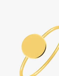 Bague jeton en or jaune 375 ‰ SO OR