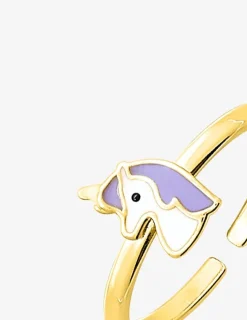 Bague licorne réglable plaqué or et laque SO OR