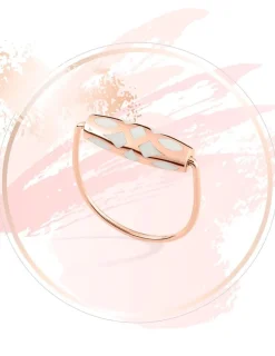 Bague Mélodie Or rose 375‰ et laque ivoire SO OR