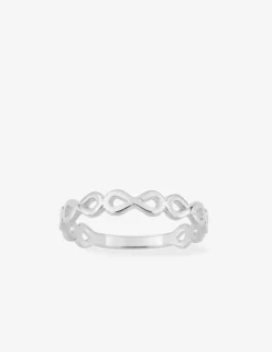 Bague motifs infini en argent 925 ‰ rhodié SO OR