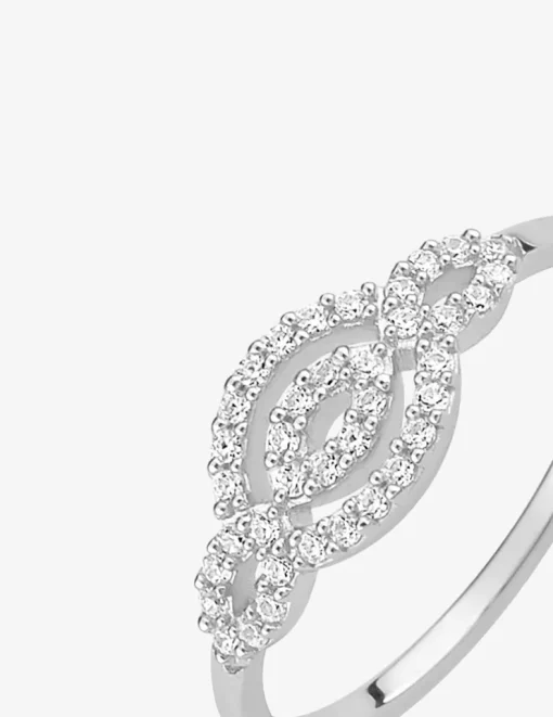 Bague multi losanges argent 925‰ rhodié et oxydes de zirconium SO OR