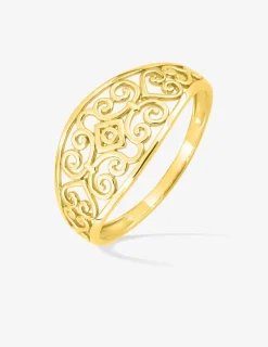 Bague or 750 ‰ avec motif fantaisie SO OR