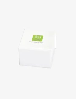 Bague or 750 ‰ blanc avec saphir SO OR