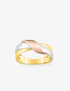 Bague or 750 ‰ jaune, rose et rhodium SO OR