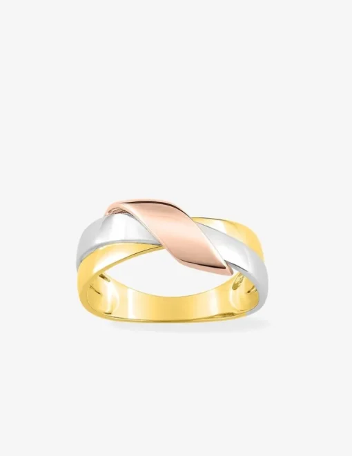 Bague or 750 ‰ jaune, rose et rhodium SO OR