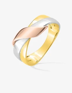 Bague or 750 ‰ jaune, rose et rhodium SO OR