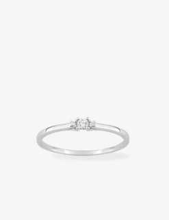 Bague or blanc 375 ‰ et diamants synthétiques 0,06 ct SO OR
