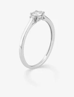 Bague or blanc 375 ‰ et diamants synthétiques 0,22 ct SO OR