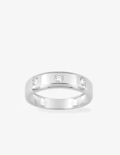 Bague or blanc 375 ‰ et diamants synthétiques 0,30 ct serti clos SO OR